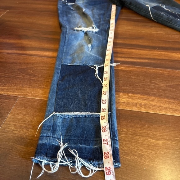 🌺SALE🌺 BLANK NYC Ripped Patchwork Jeans size 29 - Picture 7 of 8